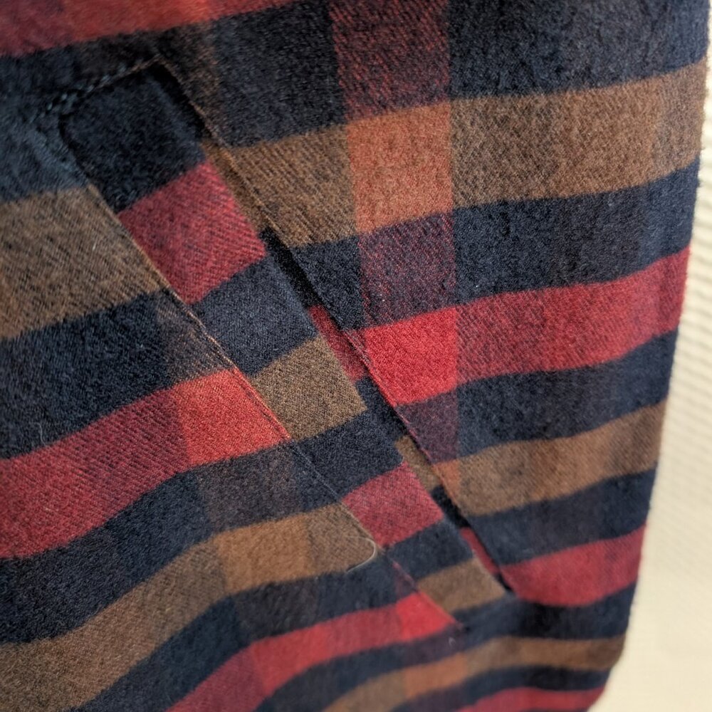 Design Lab Lord & Taylor Plaid Open Blazer Flannel Relaxed Pockets Large Fall - Picture 11 of 13